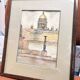 Ancien Aquarelle Bâtiment Historique Russie Saint Pétersbourg 1991