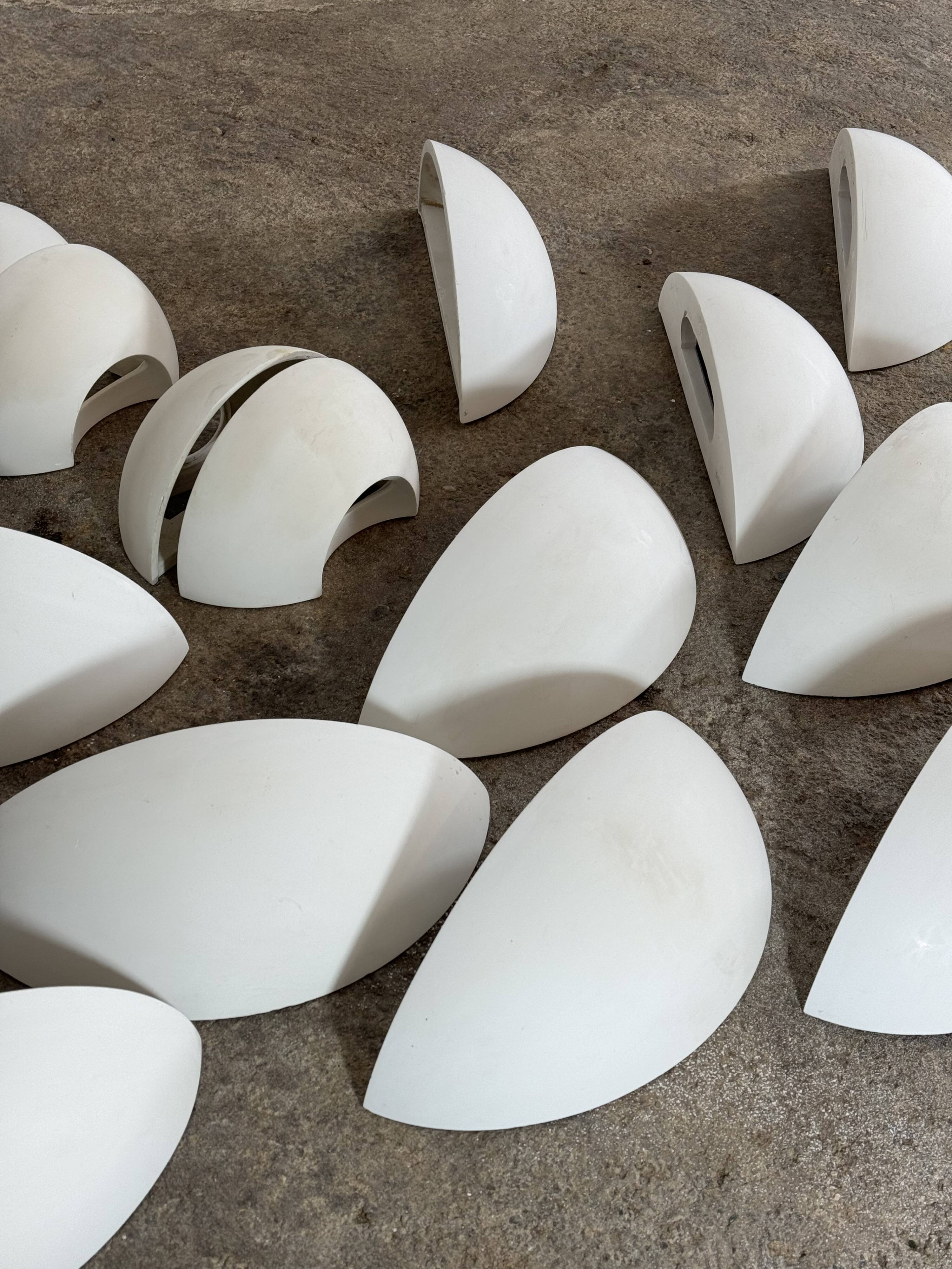 Set of 14 SEDAP plaster wall lights