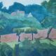 Country landscape by nelly le couedic (20th century)