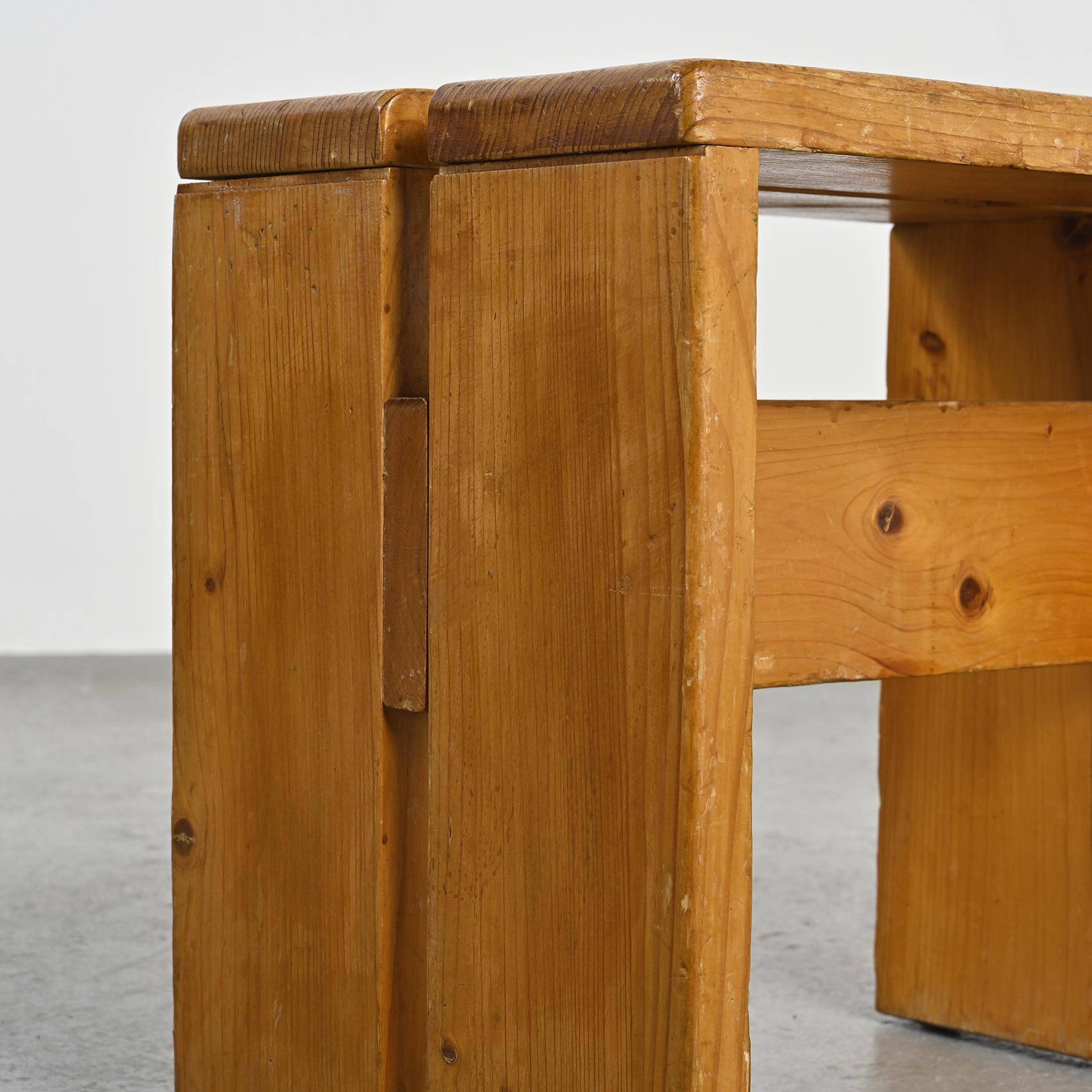 Pair of pine stools, French Alps circa 1970