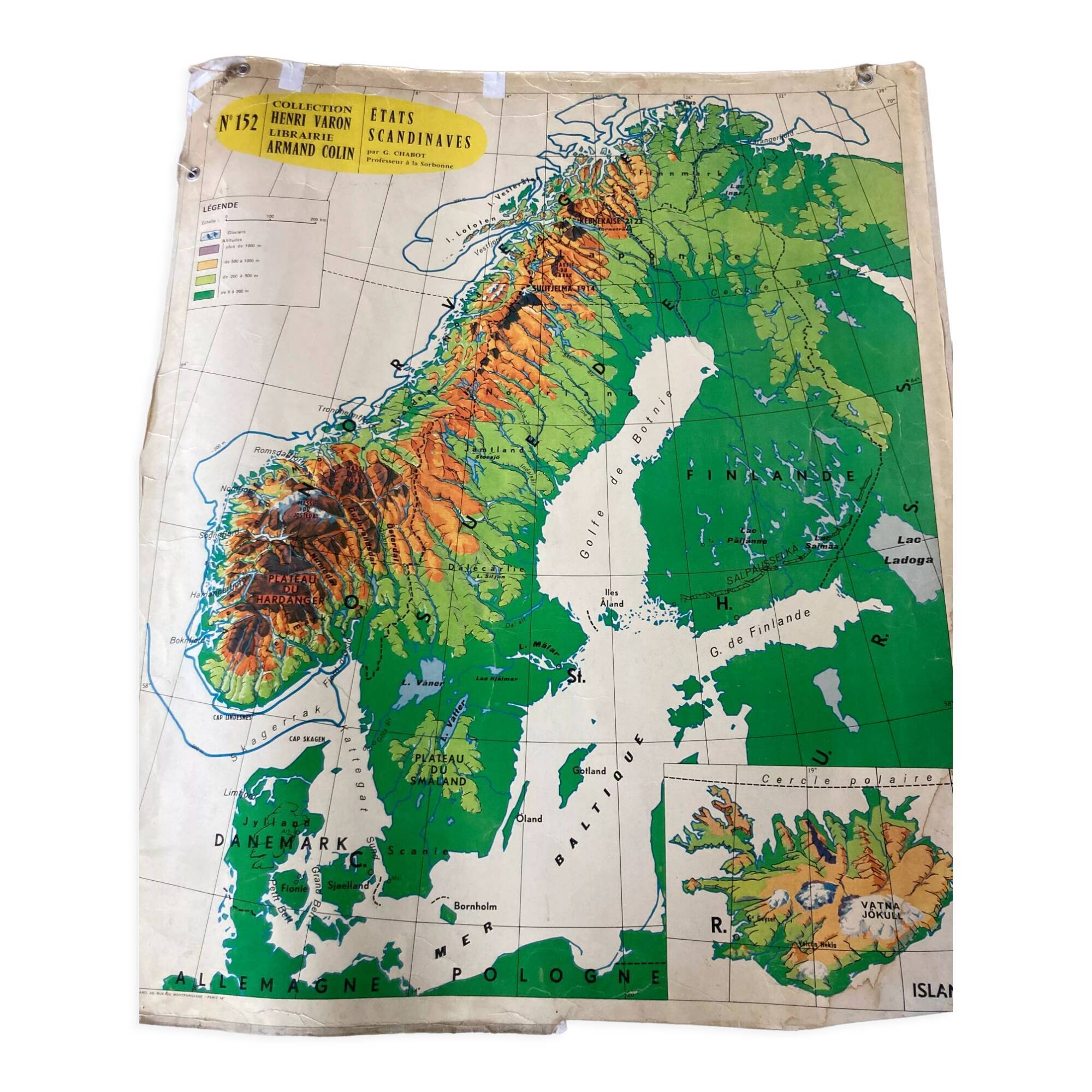 Old school map Scandinavian States