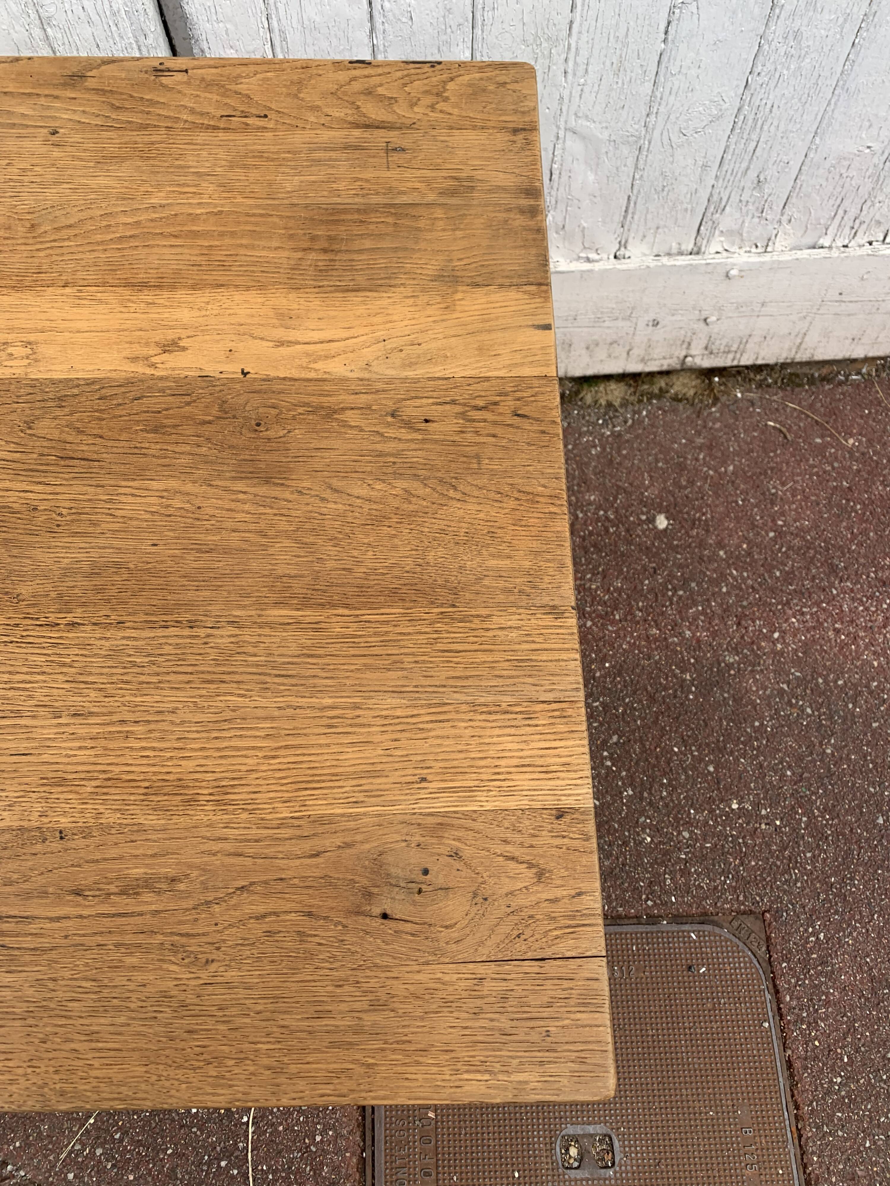 Farmhouse table 1 oak drawer