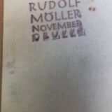 Rudolf möller 1881-1967. the houses, 1930. gouache. sbd. 30x40. frame