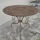 Wrought iron garden table pedestal 1900s