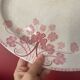 Pink plate made of iron earth