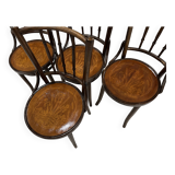 Set of 4 bentwood bistro chairs from the 1930s