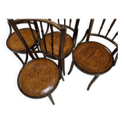 Set of 4 bentwood bistro chairs from the 1930s