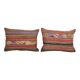 Set of 2 vintage kilim cushion covers 36x51 cm