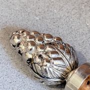 Vintage Sterling Silver Pinecone Wine Bottle Stopper Luxury Barware Accent Home