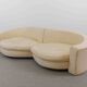 BRETZ Eves Island Creme, 4-Seater Sofa in Leather