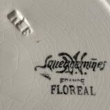 6 large old hollow plates in Sarreguemines earthenware
