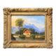Table HST "Mountain landscape at the lively waterfall" XIX° + frame