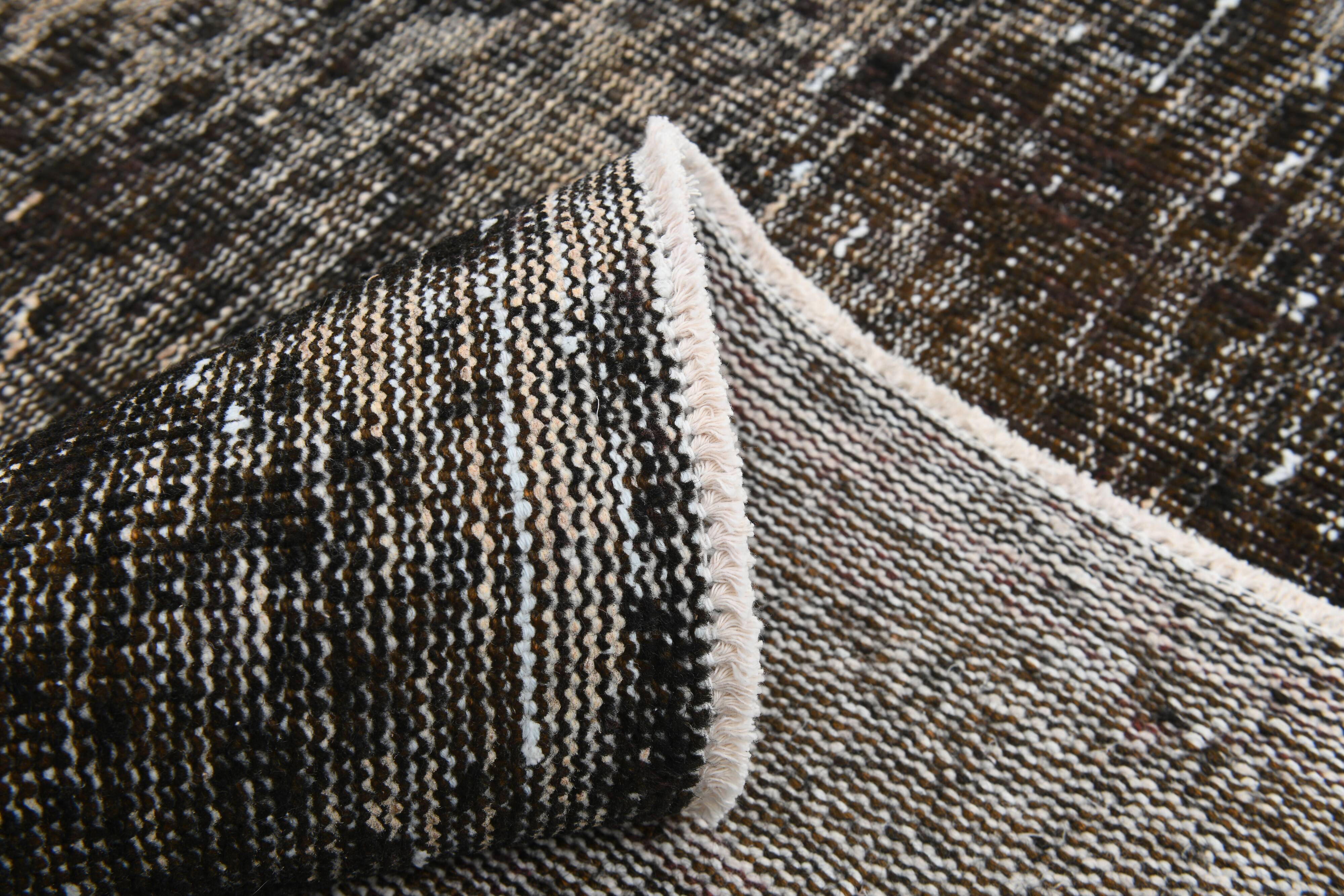 5x9 handmade  brown vintage rug 149x269cm