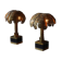 Pair of “Palmtree” table lamps by Christian Techoueyres for Maison Jansen, France 1970s