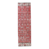 2x8 red floral turkish runner rug 77x261cm