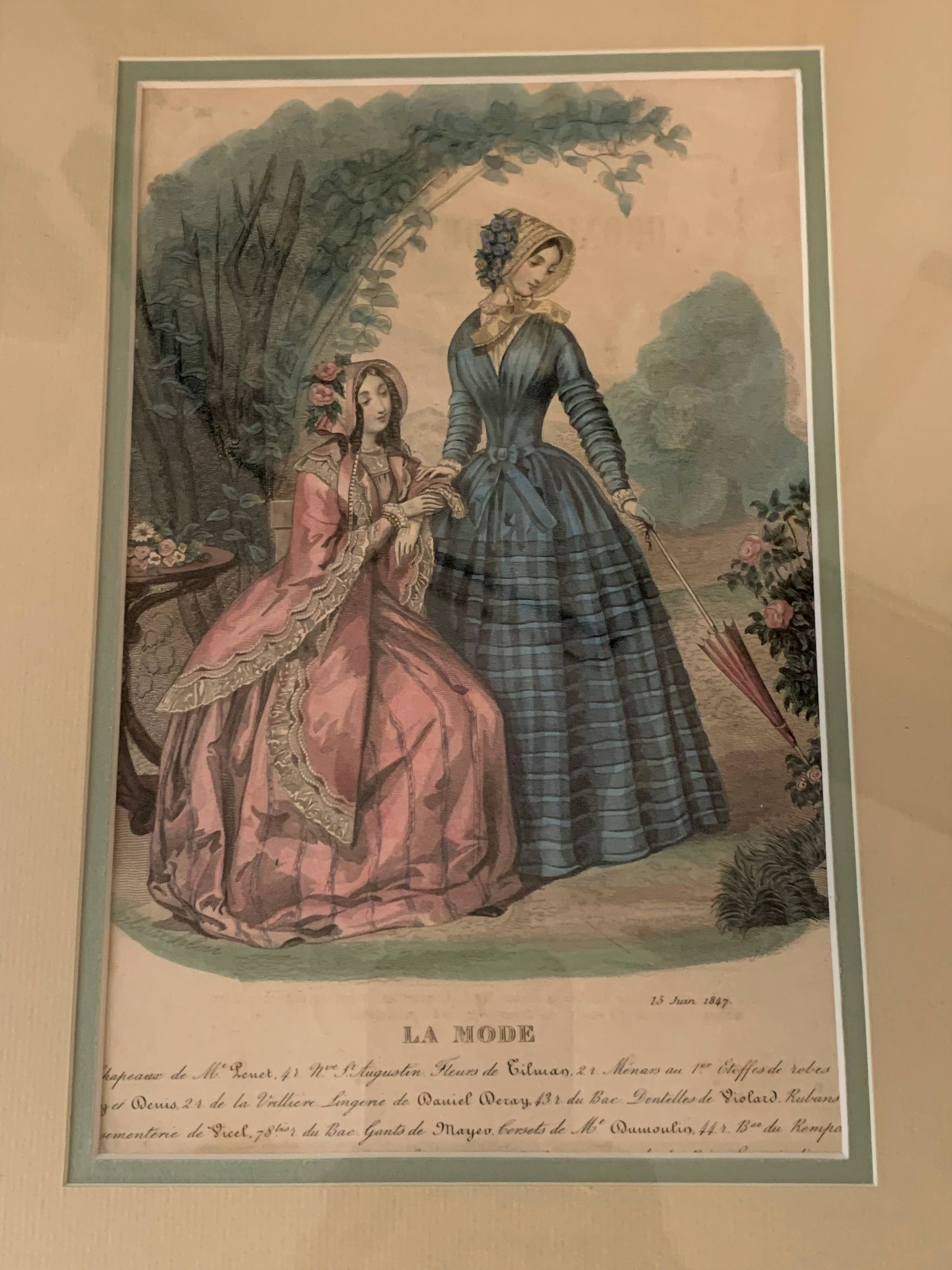 Gravure de mode ancienne
