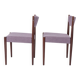Chaises de salle à manger vintage par lot de 2, Allemagne années 1960, bois de hêtre teinté foncé