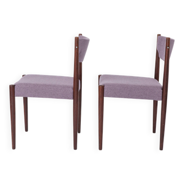 Vintage Dining Chairs Set of 2, Germany 1960s, Dark Stained Beech Wood