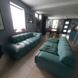 Fine grain leather sofa