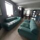 Fine grain leather sofa