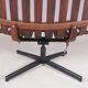 Lounge chair Rosewood with black metal cross base Hans Brattrud 1960s
