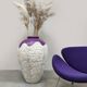 Vintage mactan stone vase XXL 'Color dip'