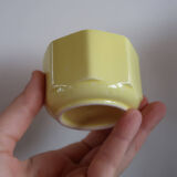 Lot of 2 lemon-colored coffee cups