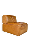 Brutalist Style DS-15 Leather Lounge Chair from De Sede, Switzerland 1970s