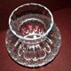 Daum acadie vase in venetian ribbed cast crystal signed daum nancy