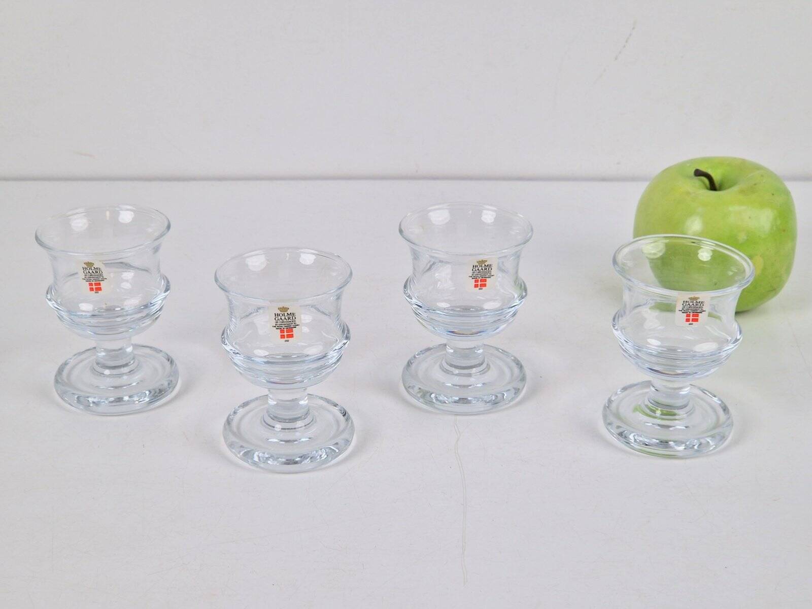Verres à shot vintage par Michael Bang pour Holmegaard, années 1970, ensemble de 4