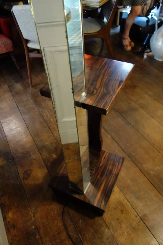 Large Art Deco Macassar Ebony Floor Lamp / Stand, circa 1930