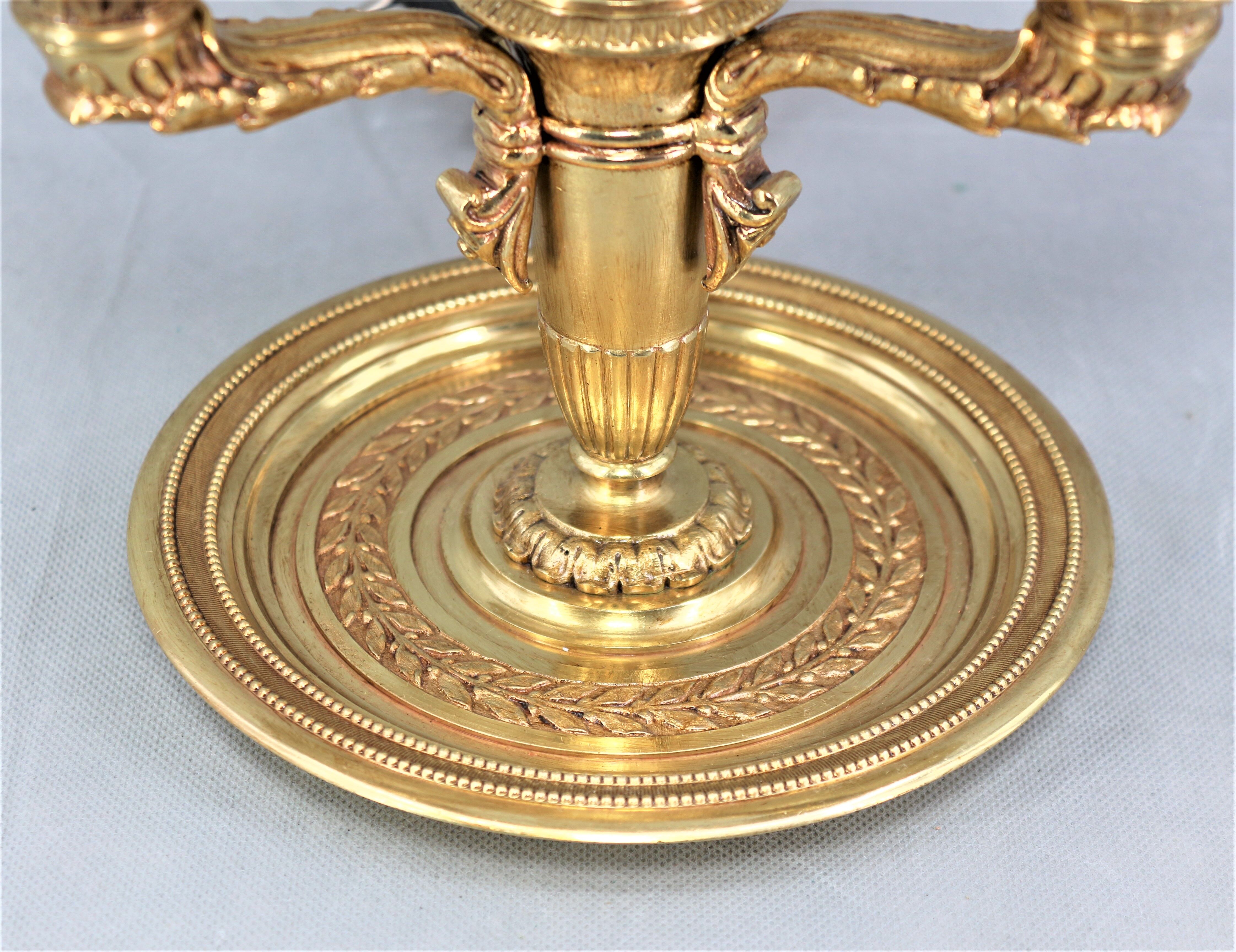 Empire-style gilded bronze hot water lamp