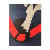 Composition, 1987. original lithograph by james pichette (1920-1996)