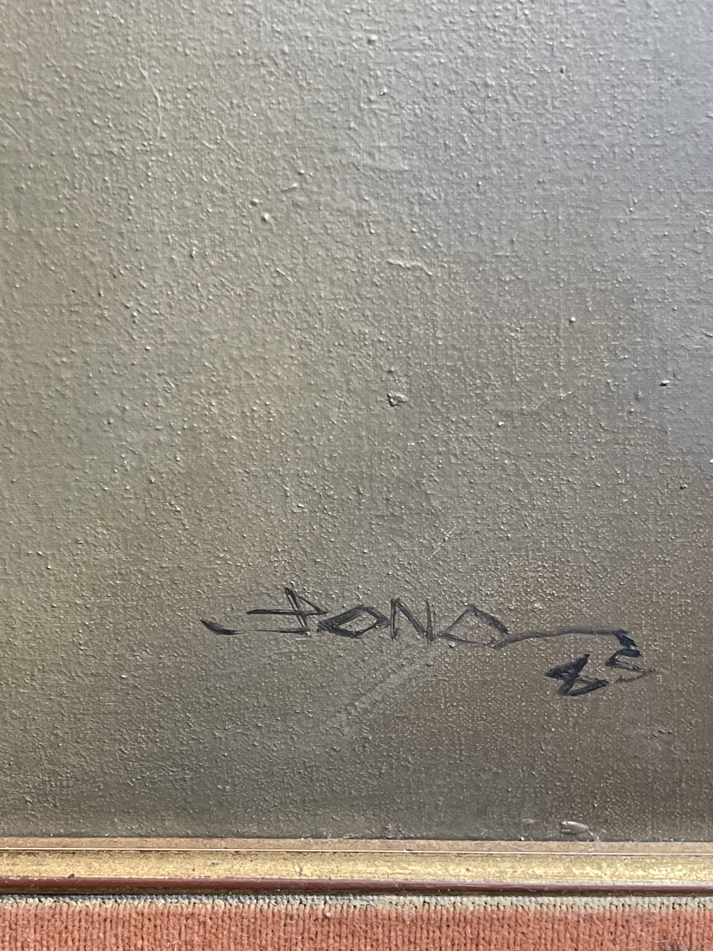 Painting on canvas, airbrush? young dancer in tutu, to be identified