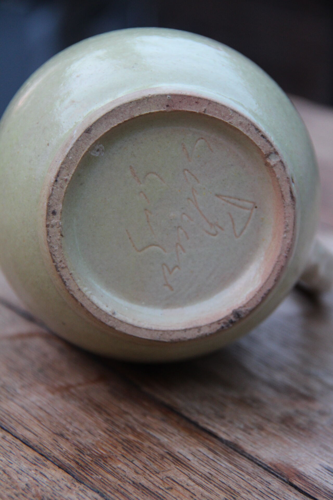 Vernified sandstone pitcher