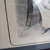 Lithograph by Honoré Daumier, The Hydropathic Doctor, 1920