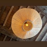 Free-form luminaire in natural sisal