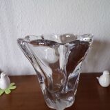Crystal vase sign Daume France