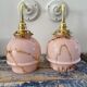 Pair of newly electrified art deco wall lamps
