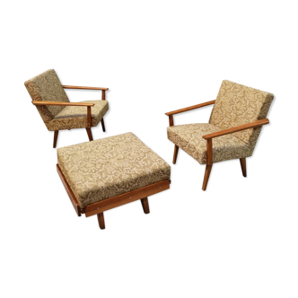 Pair of armchairs and footrest Tatra Nabytok Pravenec