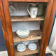 Antique wooden display cabinet