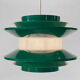 Pendant light "Trava" green version by Carl Thore for Granhaga Metallindustri. Sweden 1970s