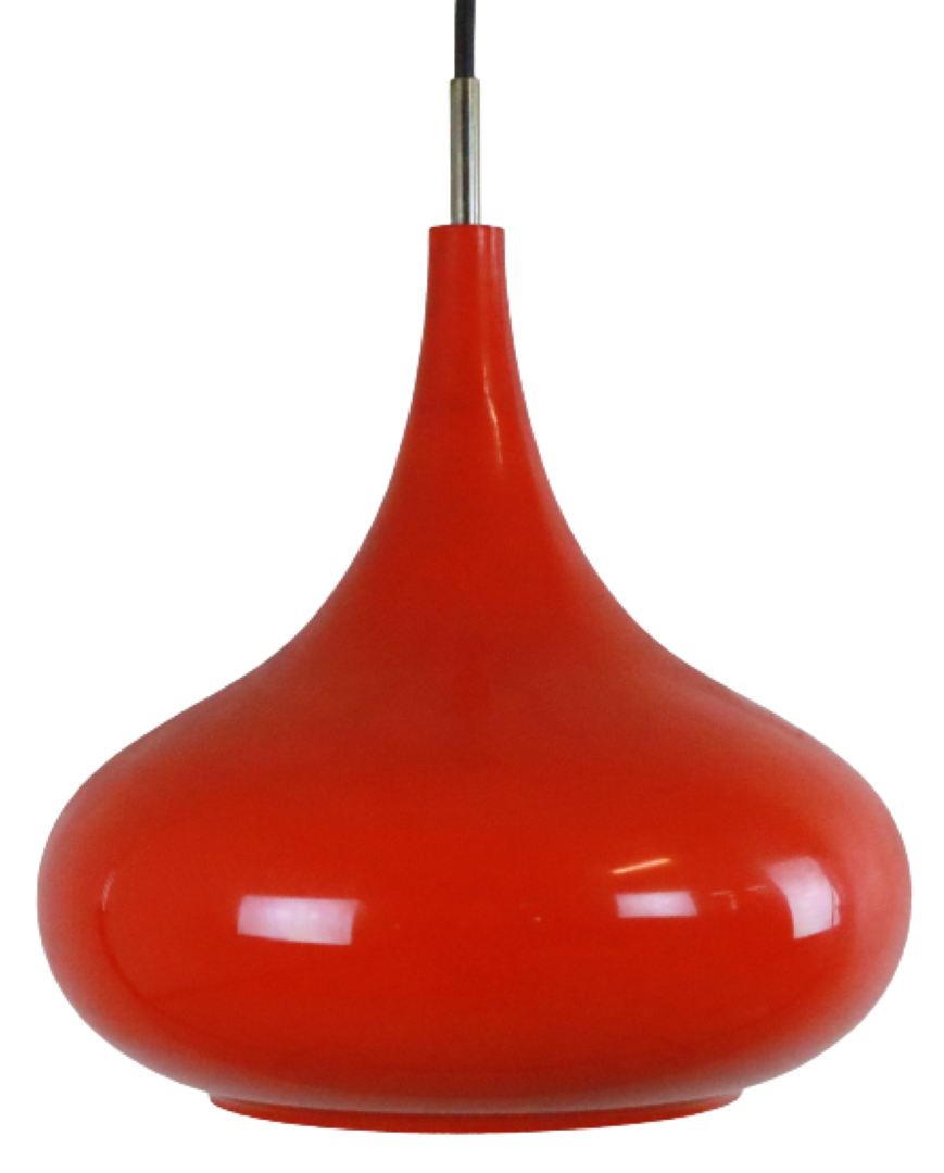 Glass pendant lamp orange