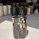 Black petrified wood side table with beige side H35 D24 - 3352