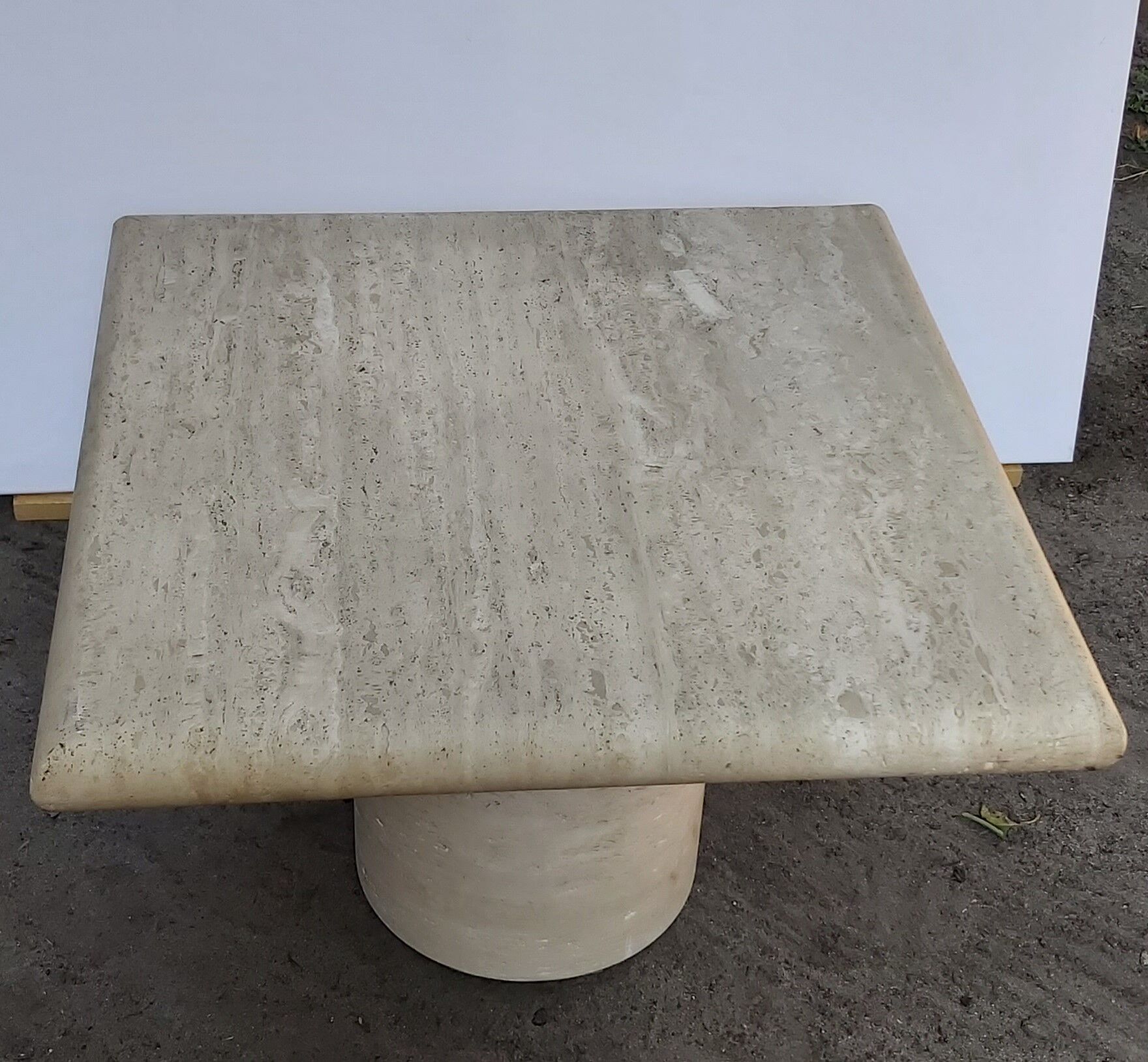 Travertine table, Italy, 1980s