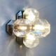 Lampe murale ou de plafond vintage allemande chrome et verre space age par Motoko Ishii pour Staff