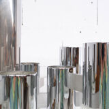 Pair of chandeliers from Sciolari 70 years chrome steel
