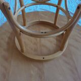 Round dining table vintage curved wooden foot