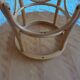 Round dining table vintage curved wooden foot