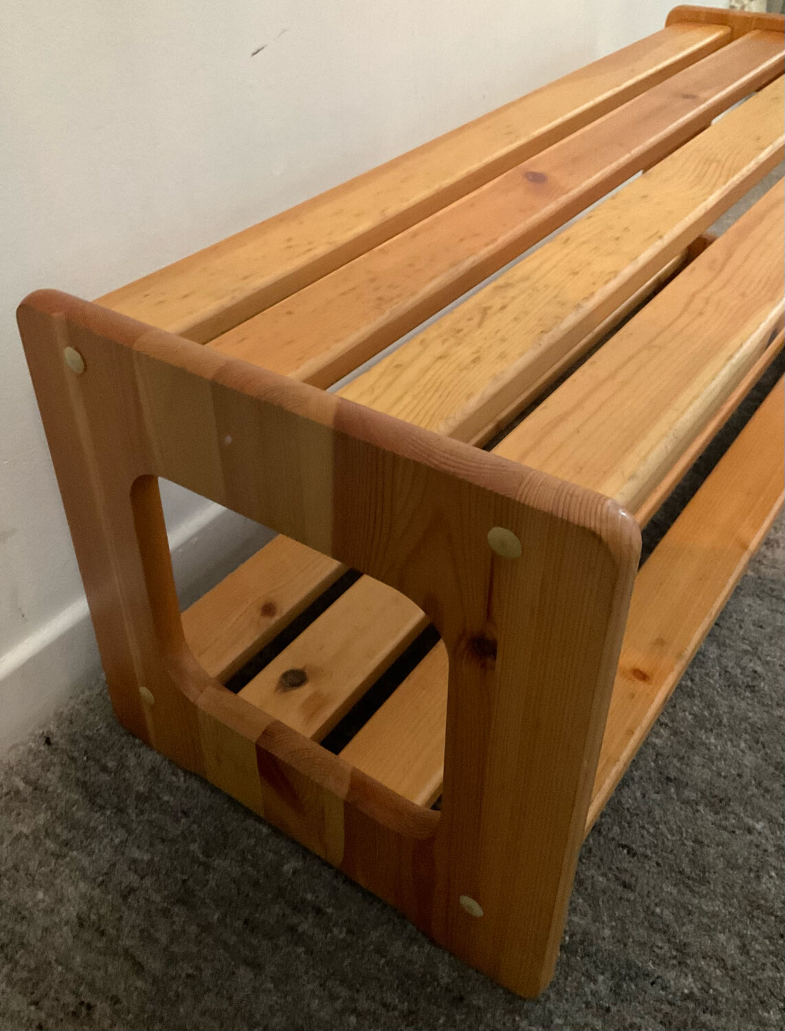 Scandinavian bench in solid pine 70s-80s